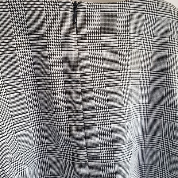 Zara Woman Glen Plaid Check Side Button Blouse Shirt Top Medium Houndstooth - Picture 8 of 10